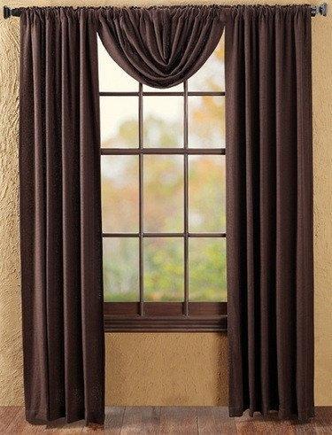Burlap Chocolate Balloon Valance