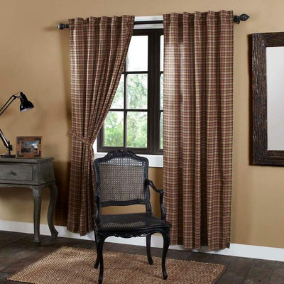 Crosswoods Lined Panel Curtains 84" - Primitive Star Quilt Shop