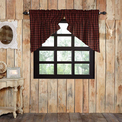 Cumberland Lined Prairie Swag Curtains - Primitive Star Quilt Shop