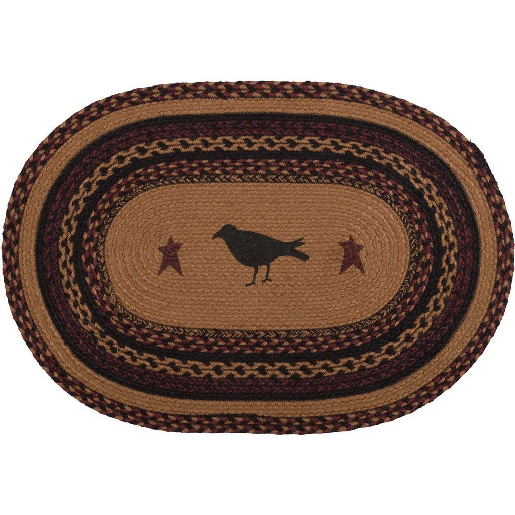 Heritage Farms Crow Oval Braided Rug 20x30