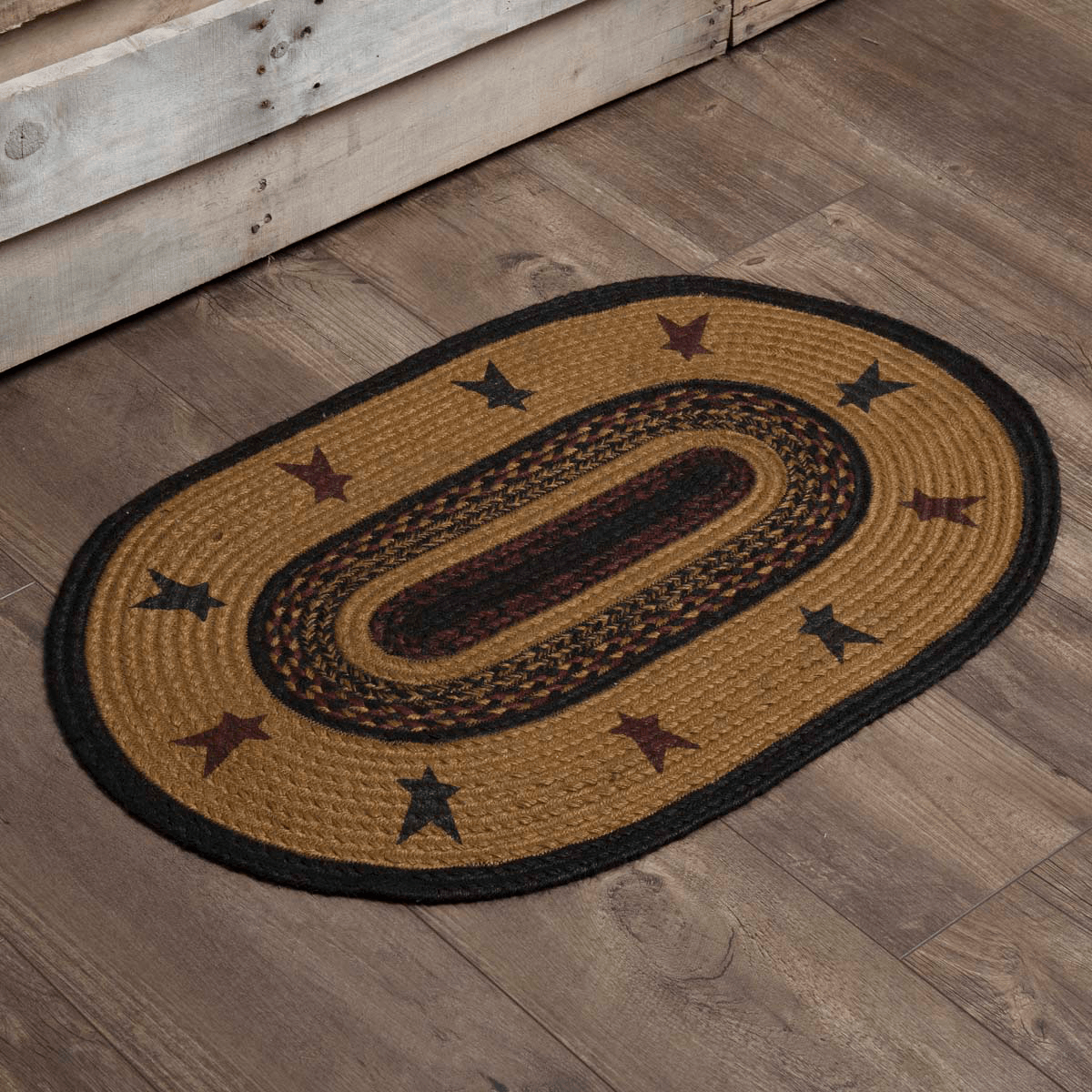 Heritage Farms Star Oval Braided Rug 20x30