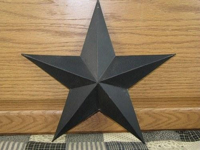 12" Black Barn Star - Primitive Star Quilt Shop