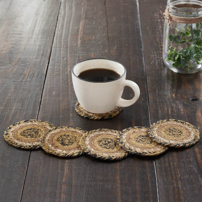 Kettle Grove Braided Coasters - Set of 6 - Primitive Star Quilt Shop