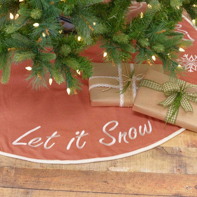 Let It Snow Tree Skirt 48" - Primitive Star Quilt Shop