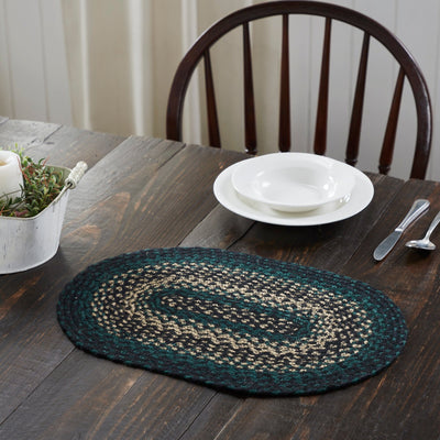 Pine Grove Braided Oval Placemat 12x18" - Primitive Star Quilt Shop