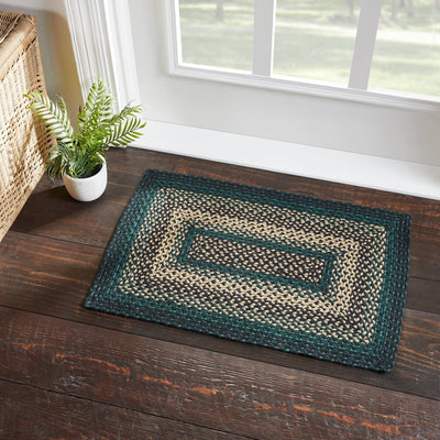 Pine Grove Rectangle Braided Rug 20x30" - with Pad - Primitive Star Quilt Shop