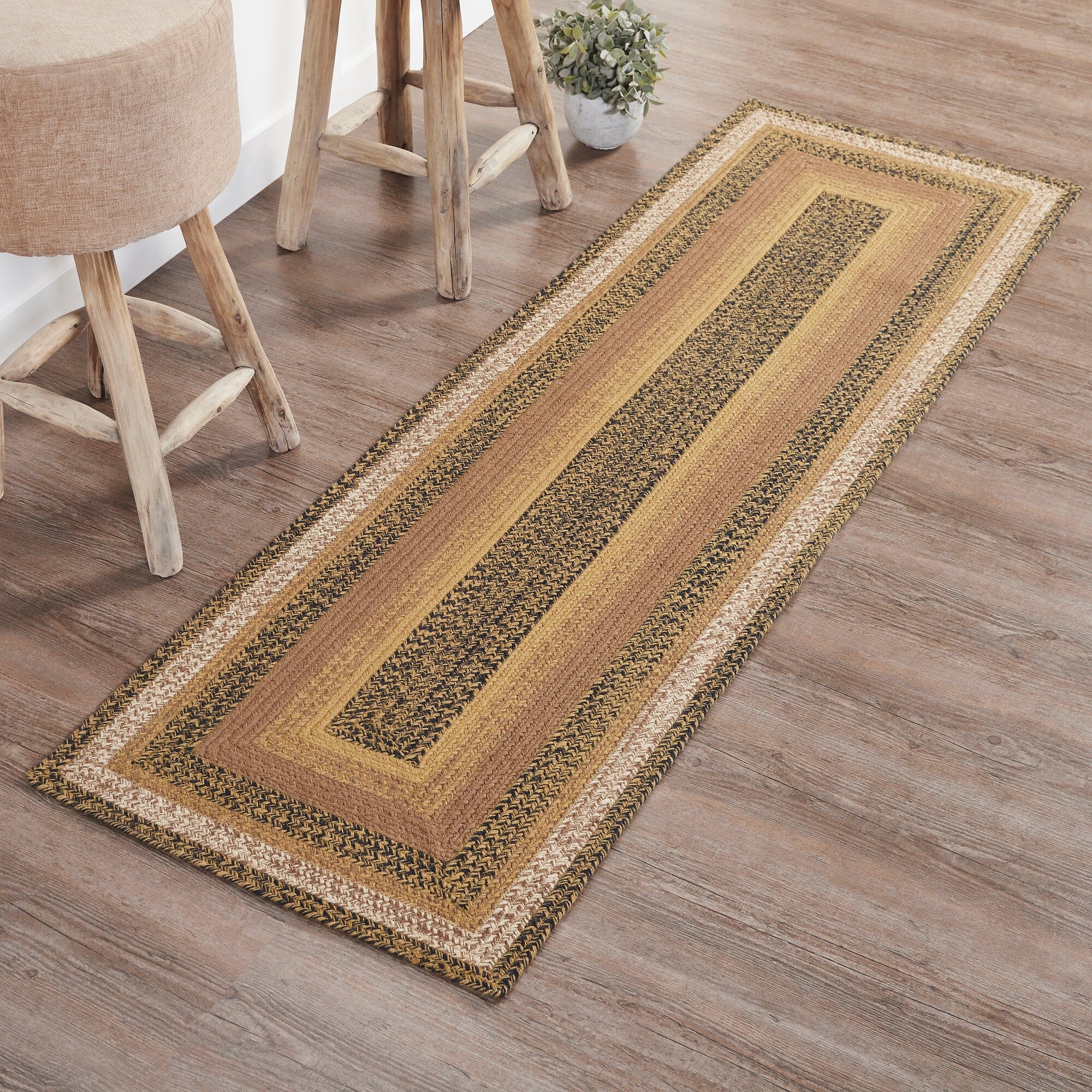 Kettle Grove Rectangle Braided Rug 24x78
