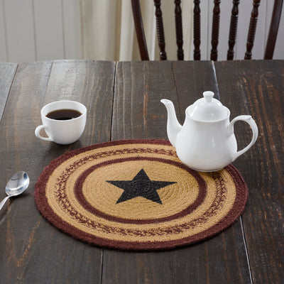 Potomac Stencil Star Braided Trivet 15" - Primitive Star Quilt Shop