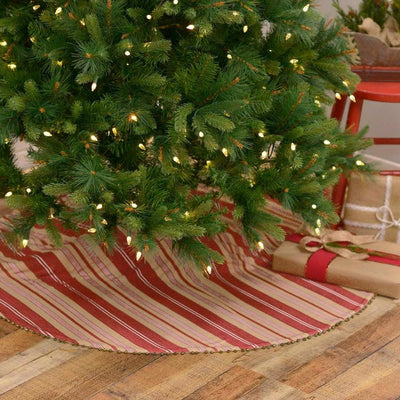 Vintage Stripe Tree Skirt 48" - Primitive Star Quilt Shop